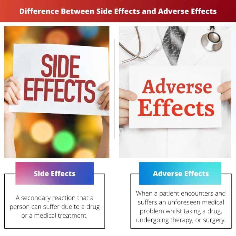 Differenza tra effetti collaterali ed effetti avversi