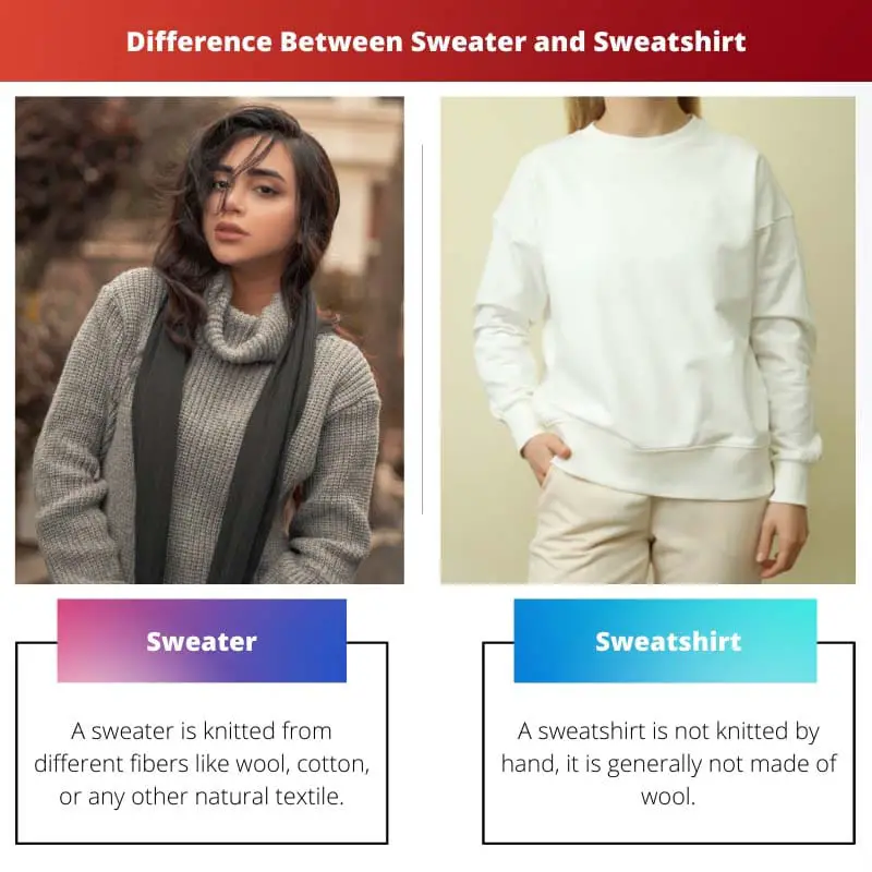 Verschil tussen trui en sweatshirt