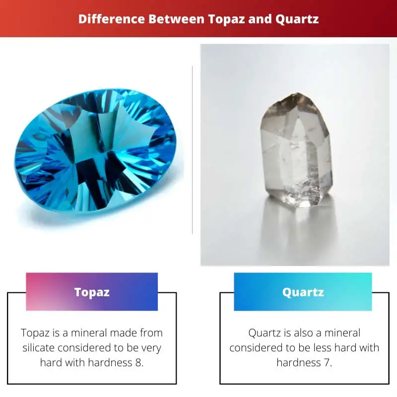Різниця між топазом і кварцом