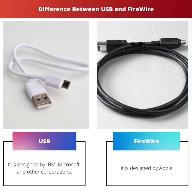 USB और फायरवायर के बीच अंतर