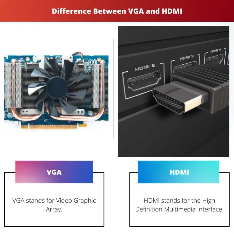 Difference Between VGA and HDMI