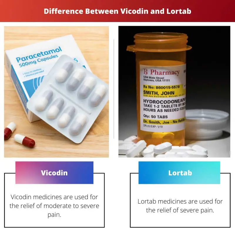 Difference Between Vicodin and Lortab