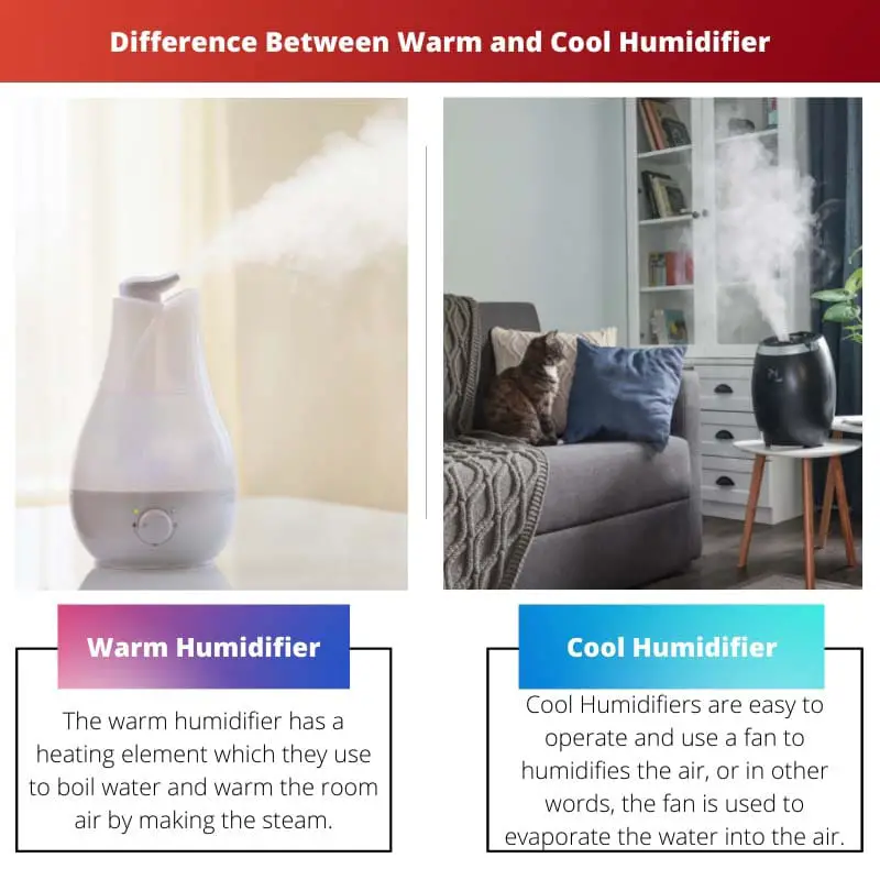 Rozdíl mezi teplým a studeným zvlhčovačem