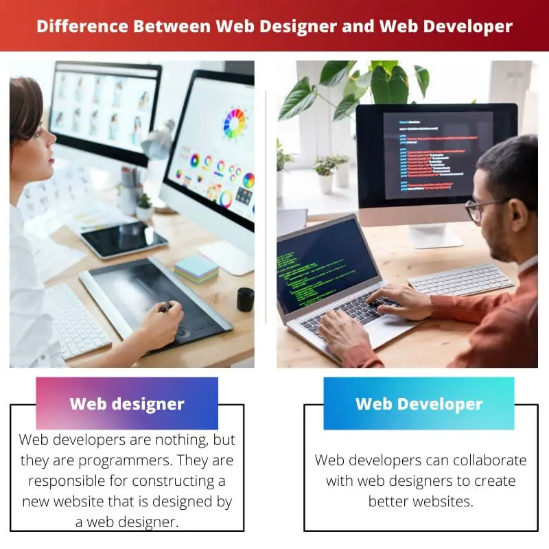 Difference Between Web Designer and Web Developer