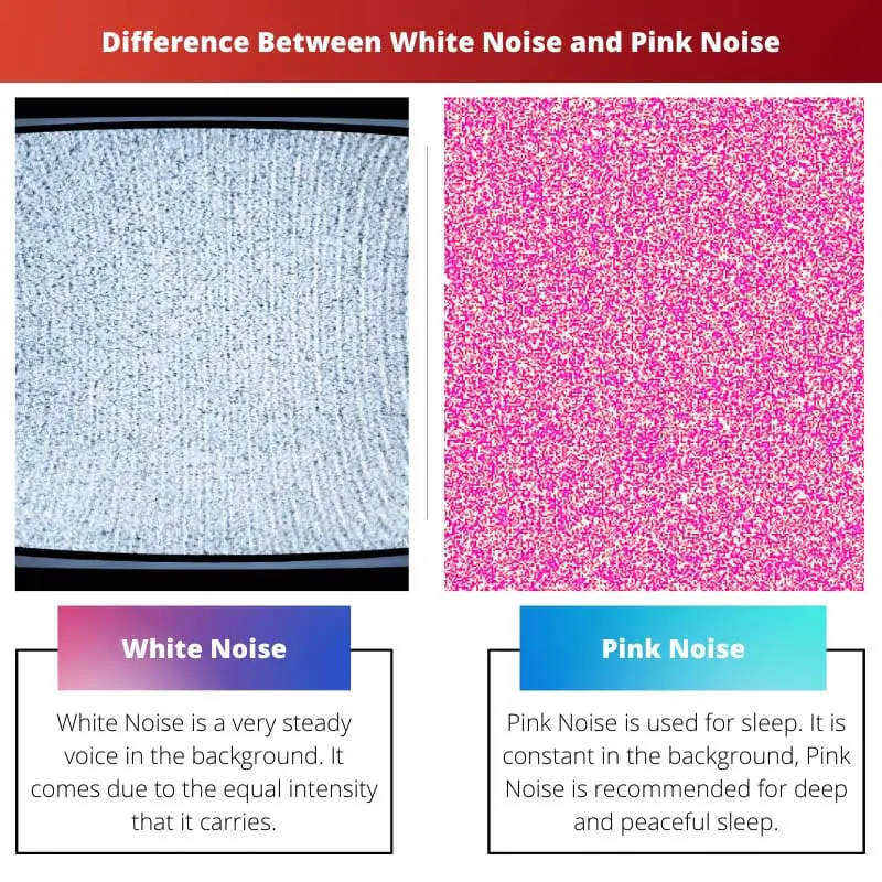 白噪声和粉红噪声之间的区别