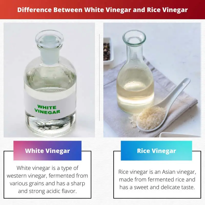 Difference Between White Vinegar and Rice Vinegar