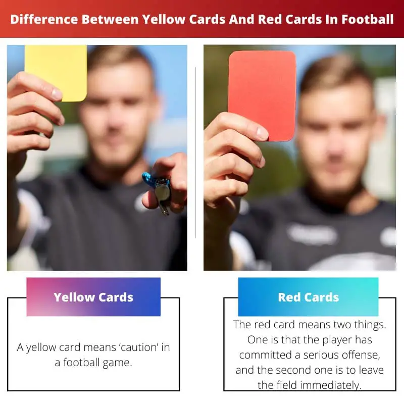 Difference Between Yellow Cards And Red Cards In Football