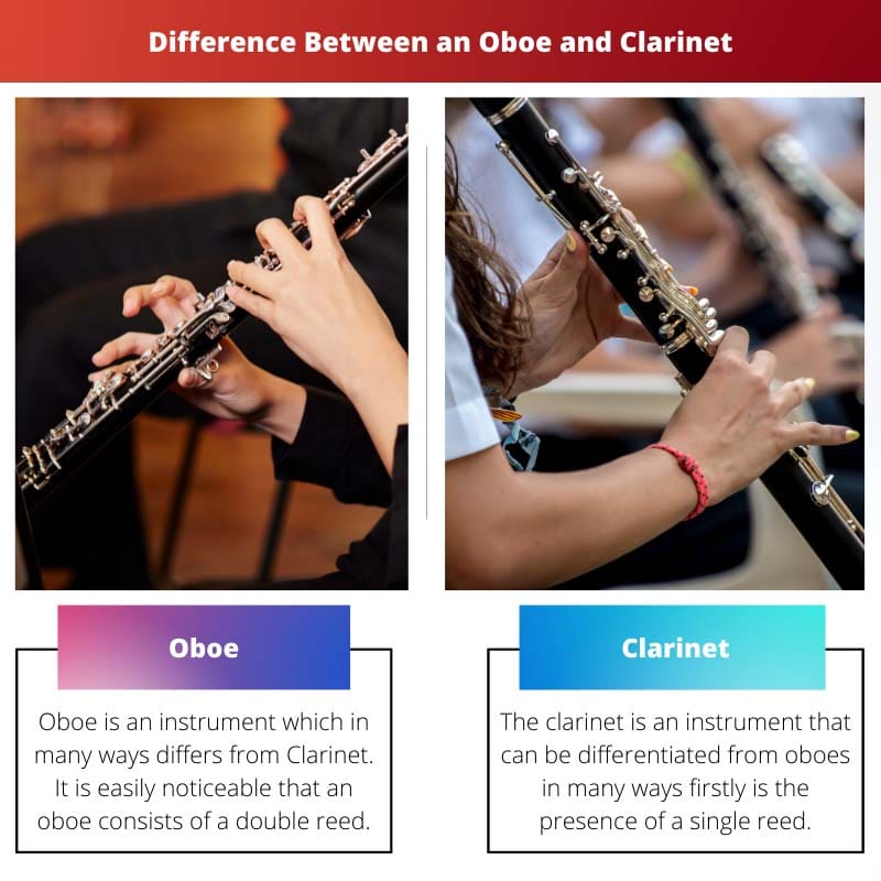 Diferença entre um oboé e um clarinete