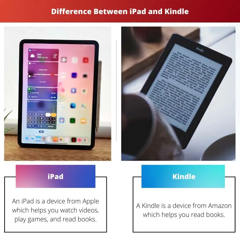 Difference Between iPad and Kindle