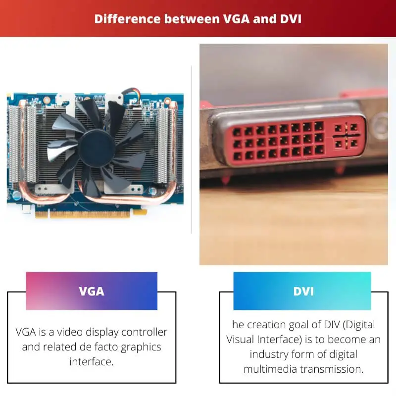 Difference between VGA and DVI