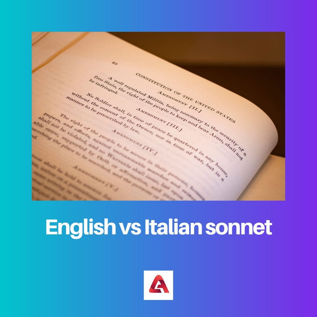 English vs Italian sonnet