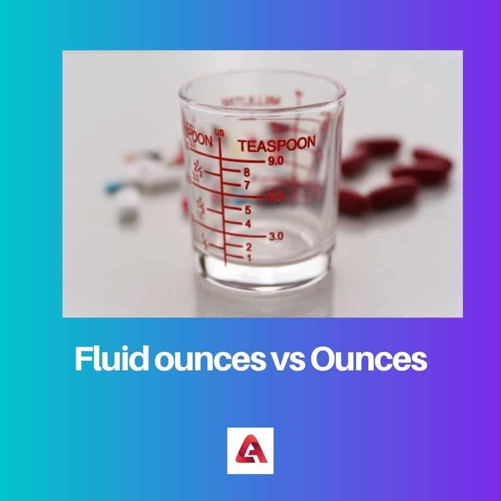 Fluid ounces vs Ounces 1