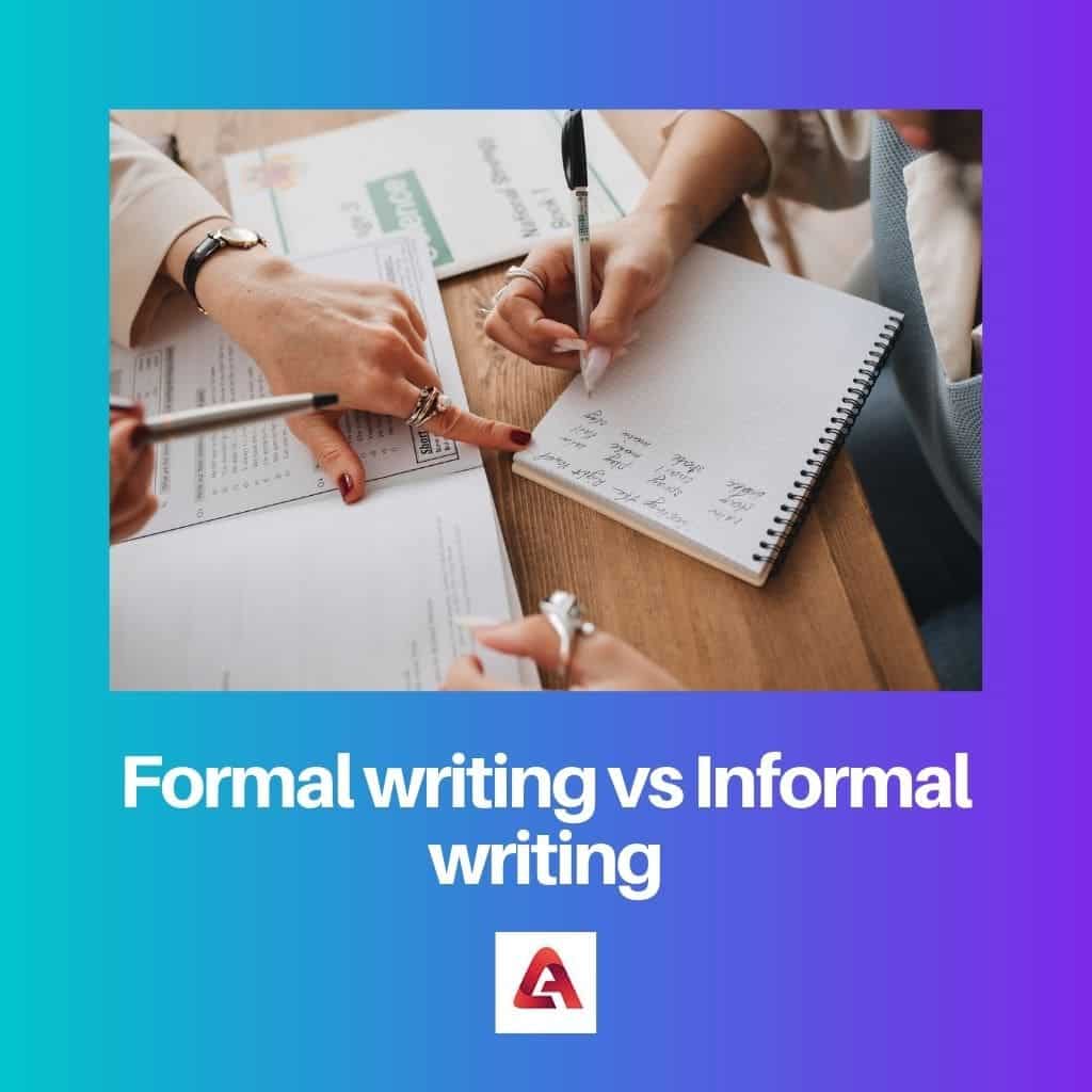 Escritura formal vs escritura informal