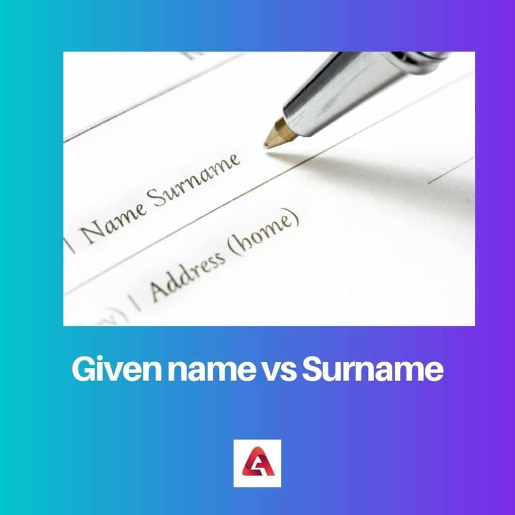 Maiden Name Vs Surname