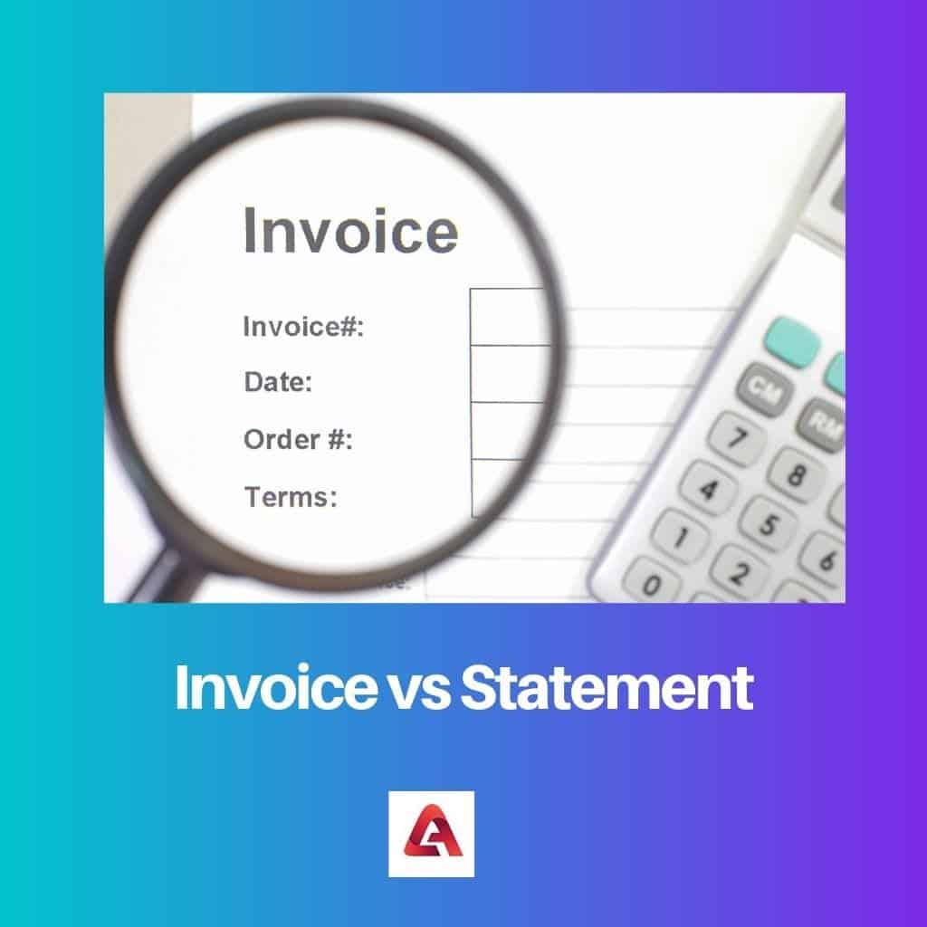 Invoice vs Statement