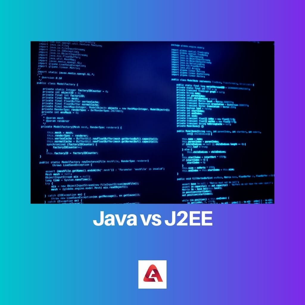 Java vs. J2EE 1