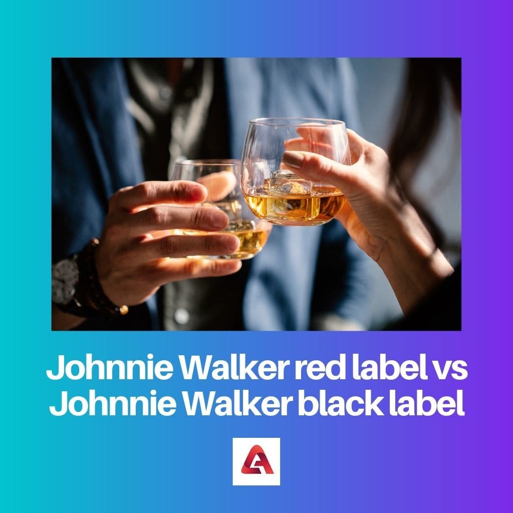 Johnnie Walker etichetta rossa contro Johnnie Walker etichetta nera