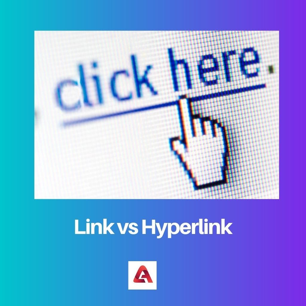 Link versus hyperlink