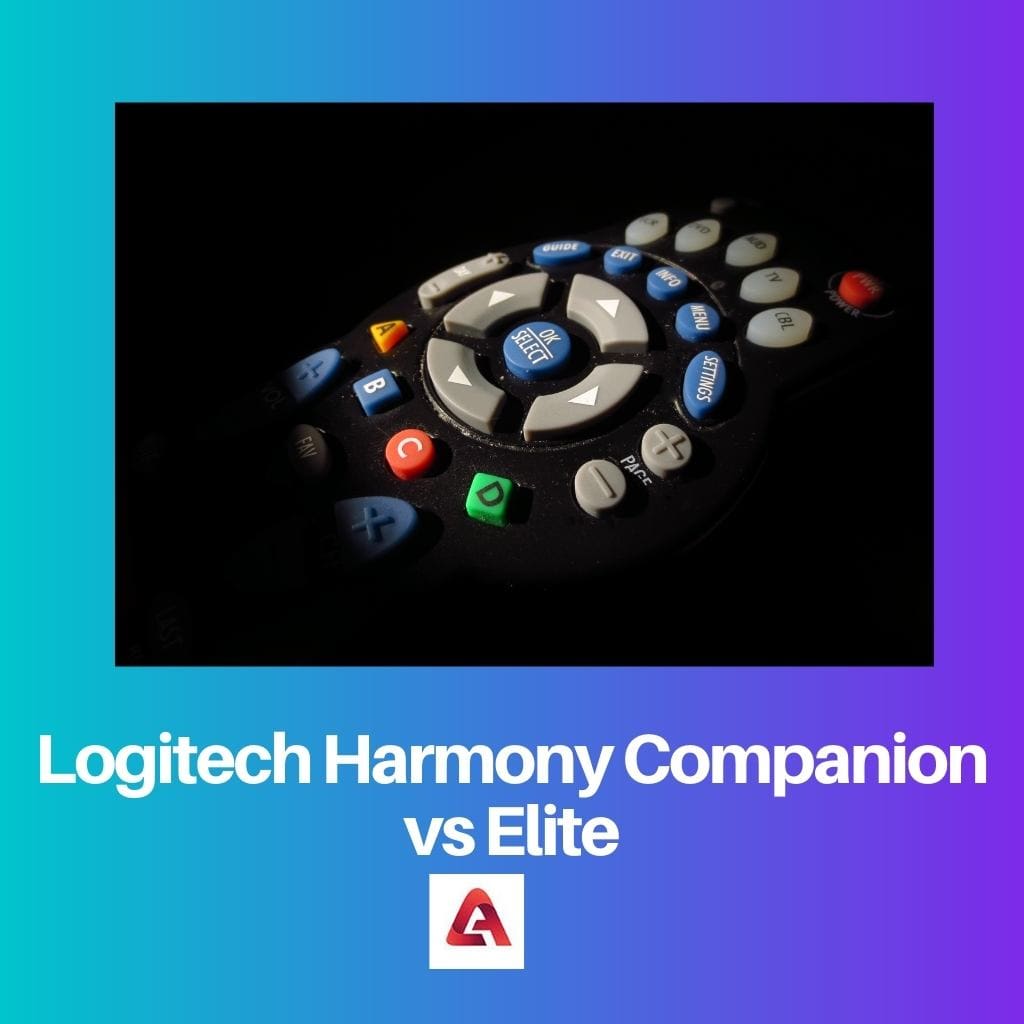 Logitech Harmony Companion เทียบกับ Elite