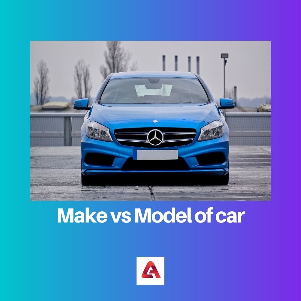 Make vs Model of car