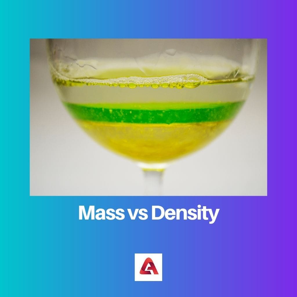 Masse vs densité