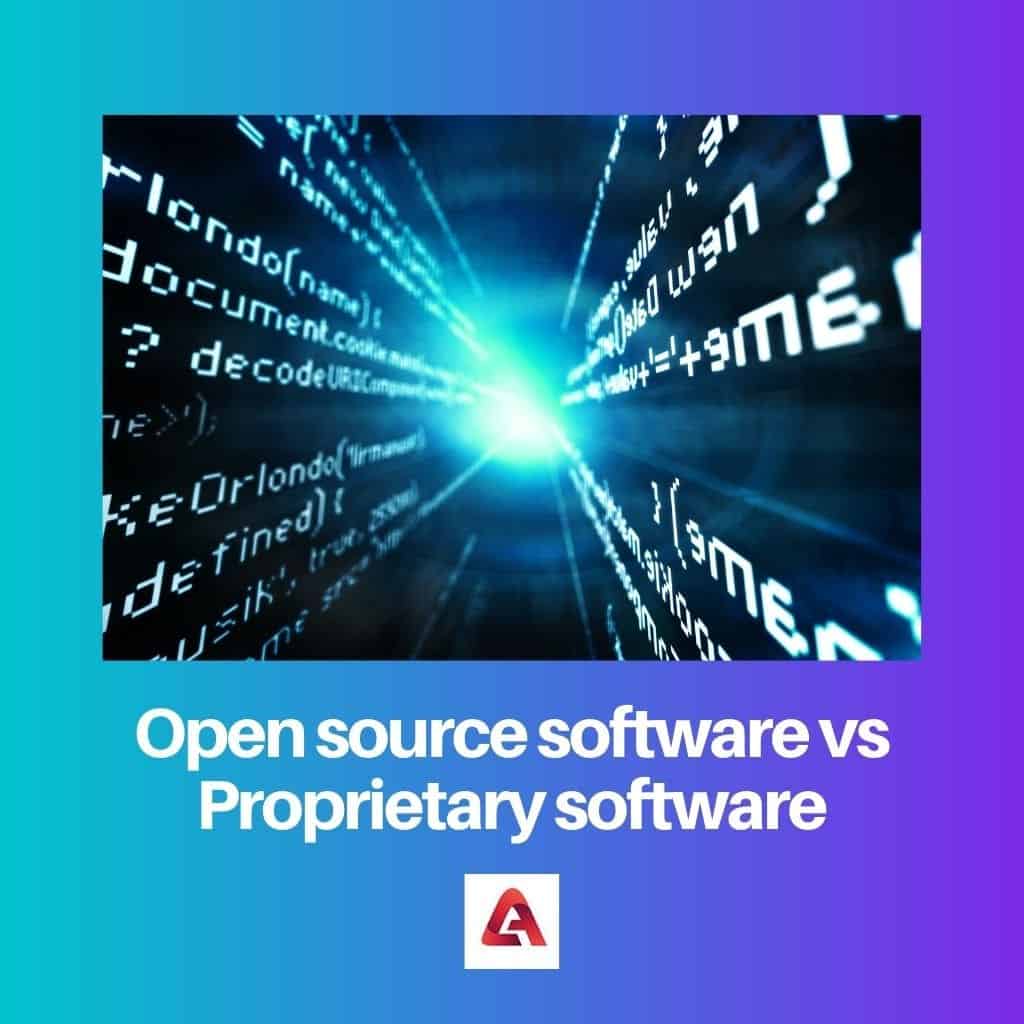 Open source software vs proprietární software