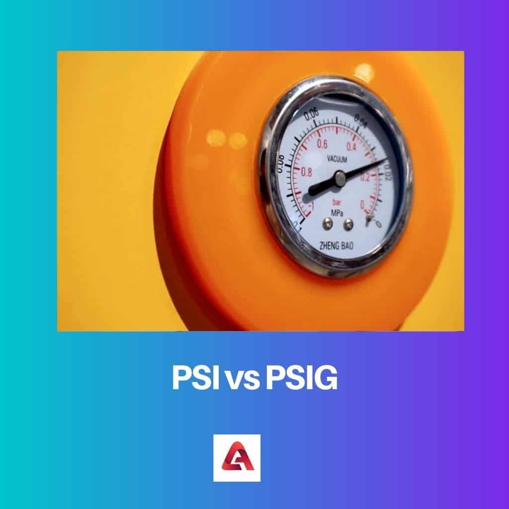 PSI vs PSIG Difference and Comparison