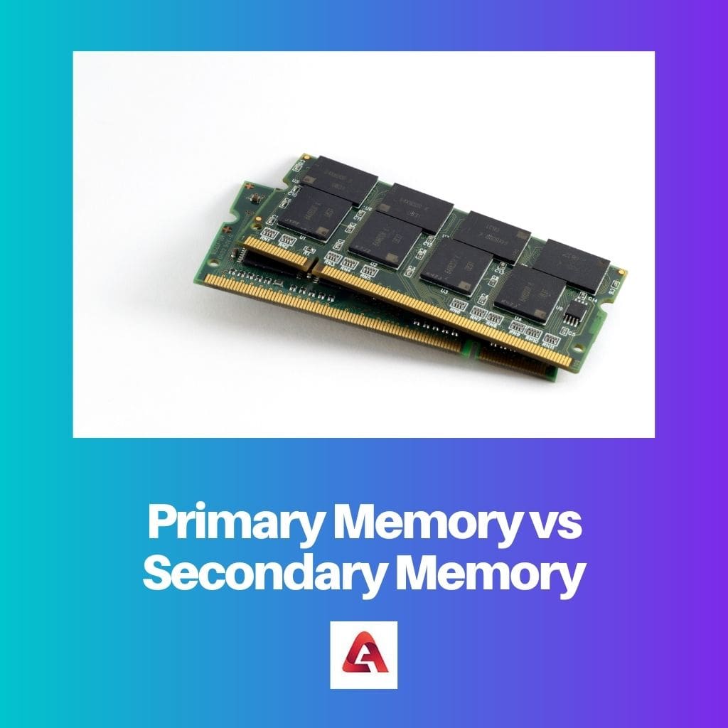 Primary Memory vs Secondary Memory