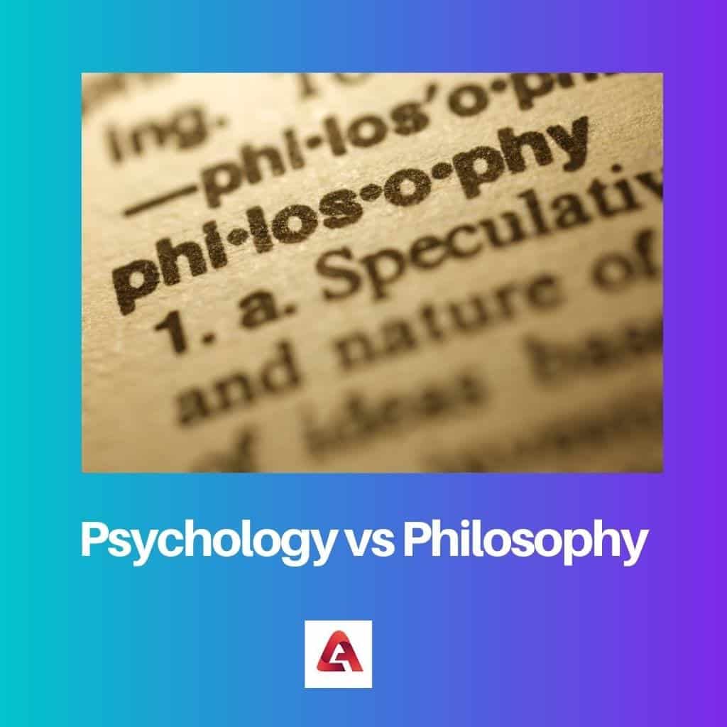 Psychologie versus filosofie