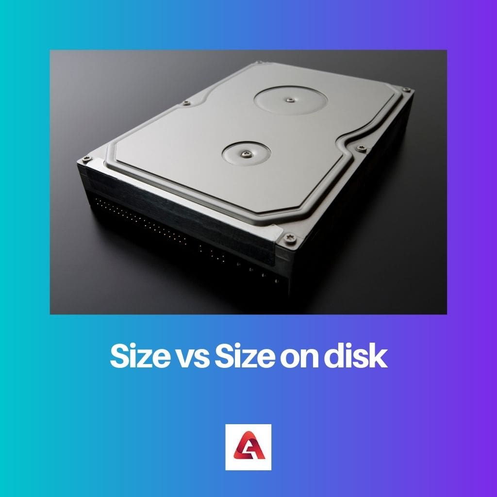 Size vs Size on disk