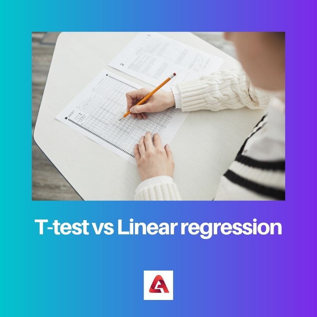 T test vs Linear regression