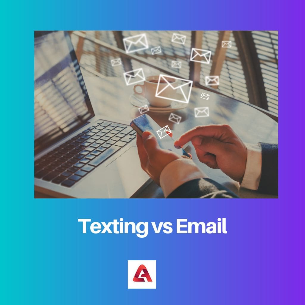 Mensagens de texto versus e-mail
