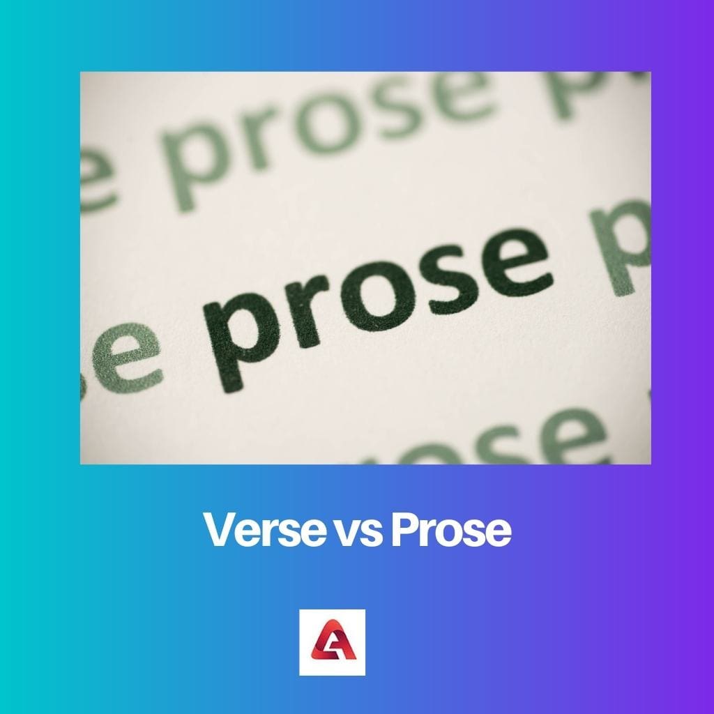Vers versus proza