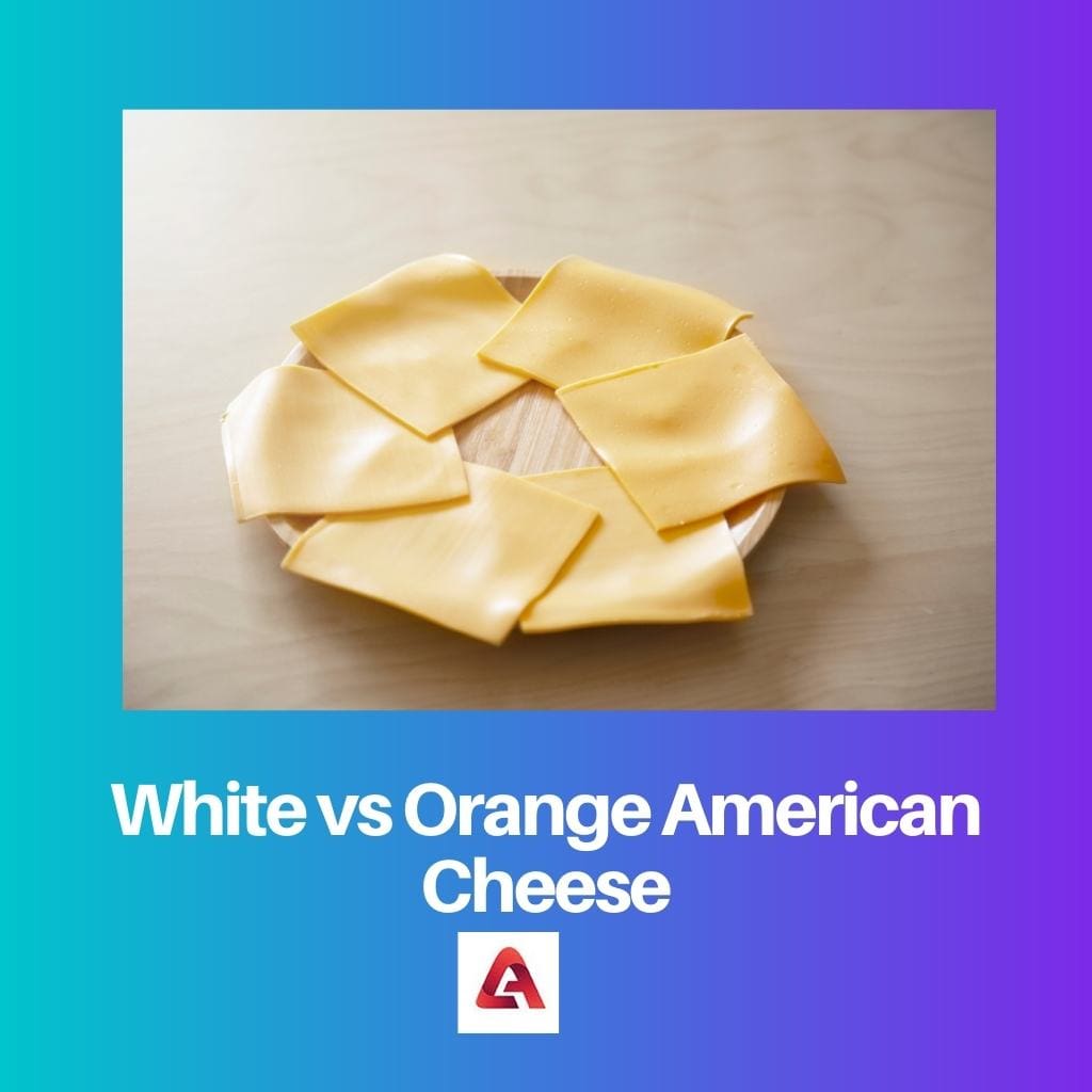 सफेद बनाम नारंगी अमेरिकी पनीर