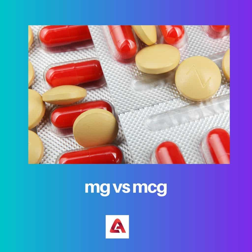 mg versus mcg