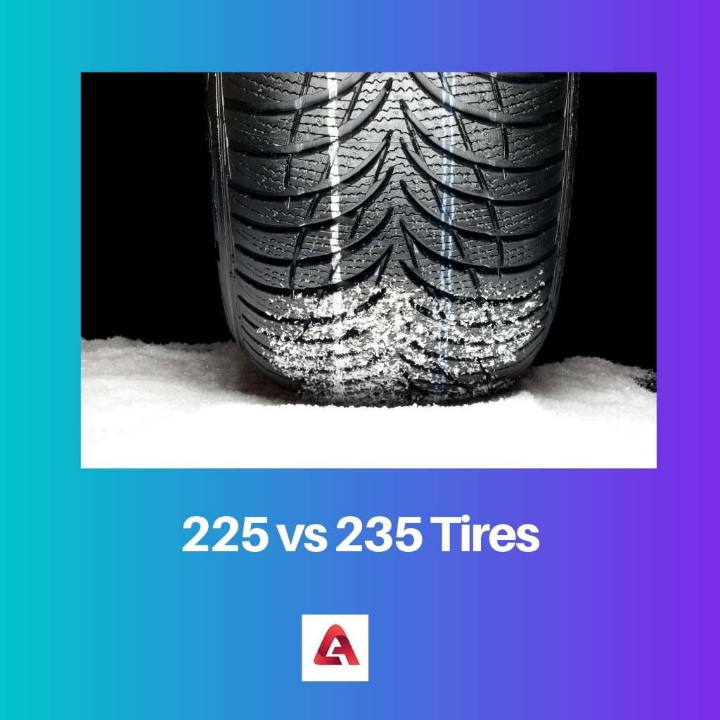 Neumáticos 225 frente a 235