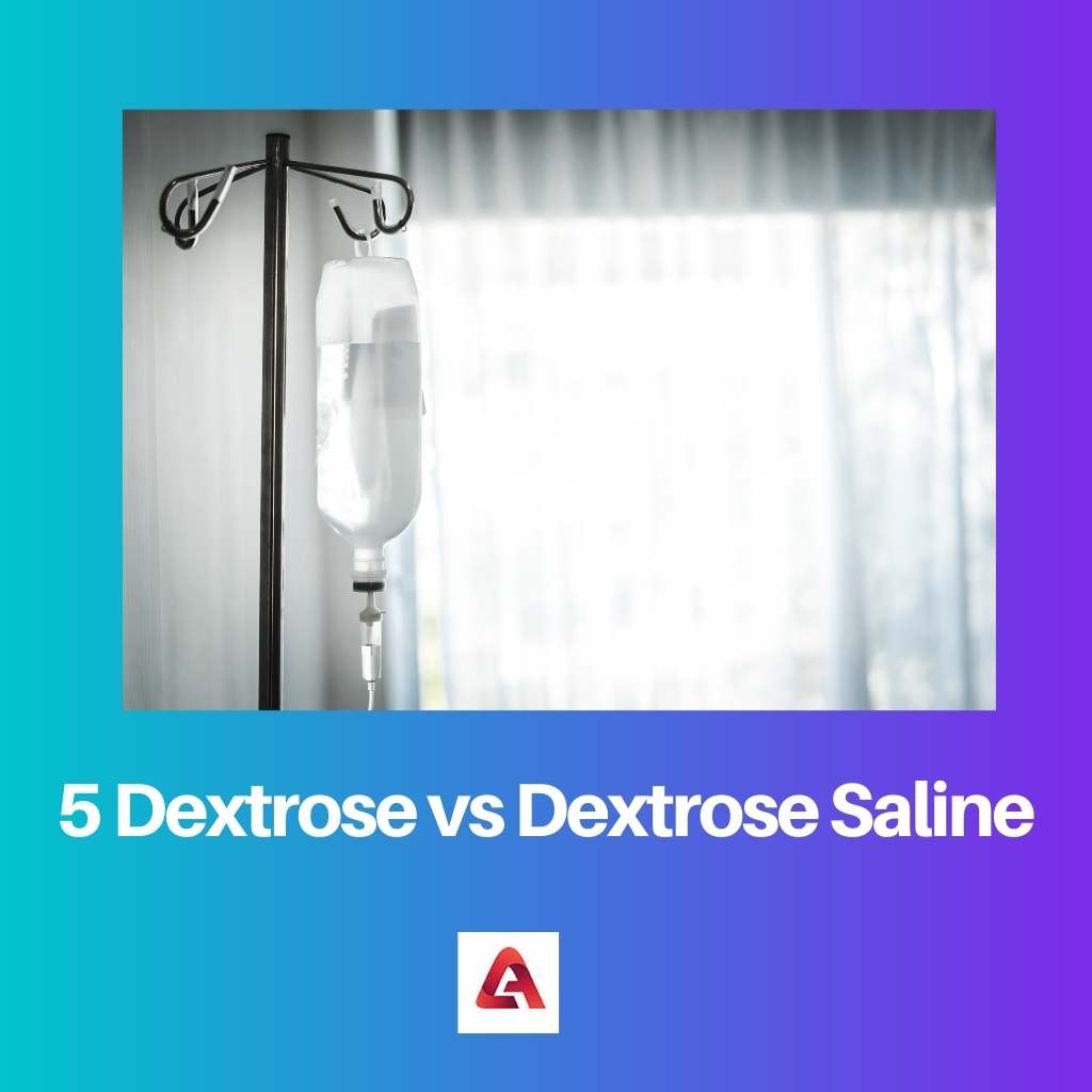 5 Dextrose versus dextrose-zoutoplossing