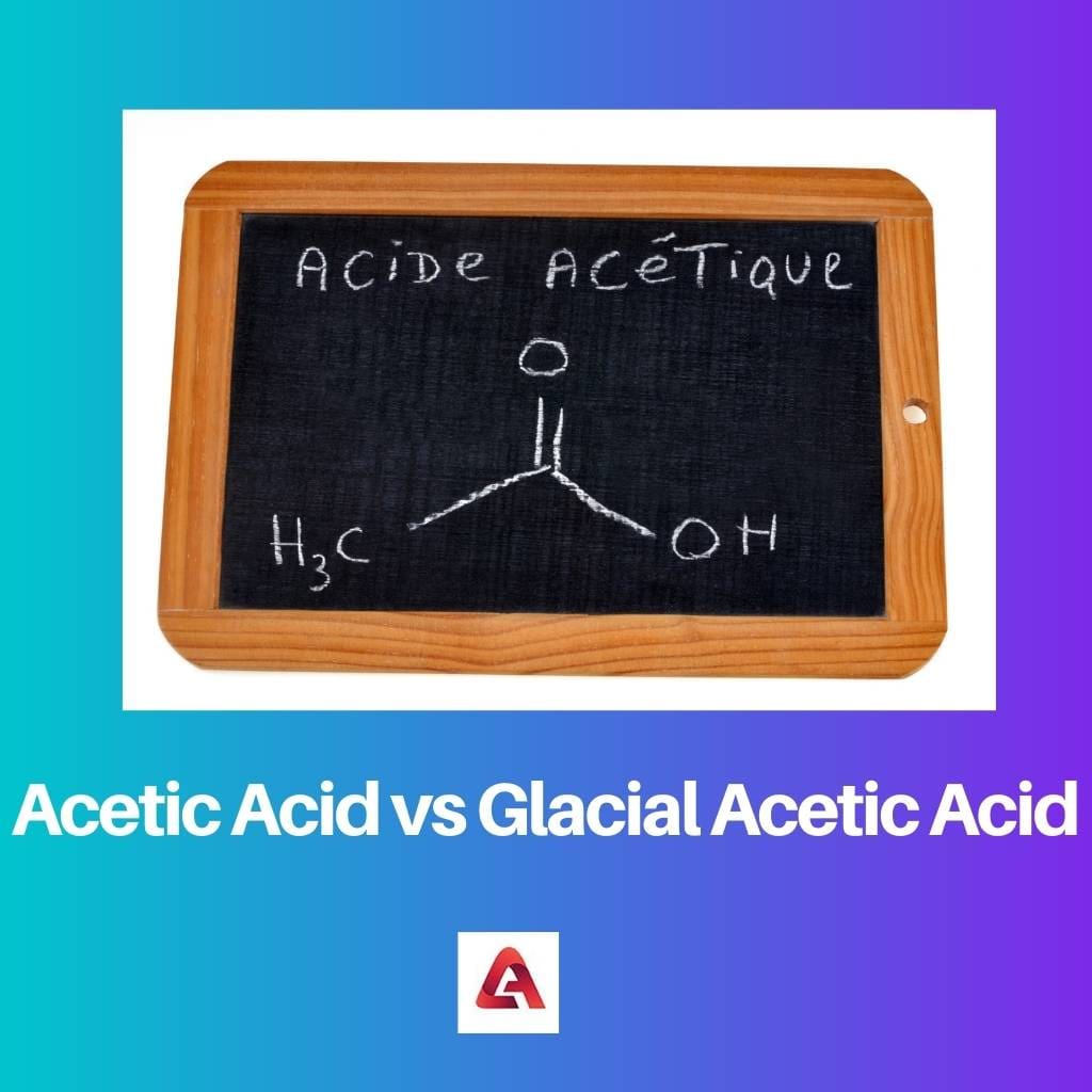 Acido acetico contro acido acetico glaciale