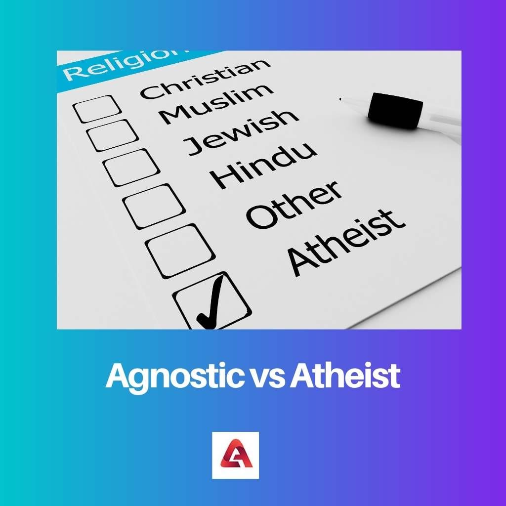 Agnóstico vs Ateo