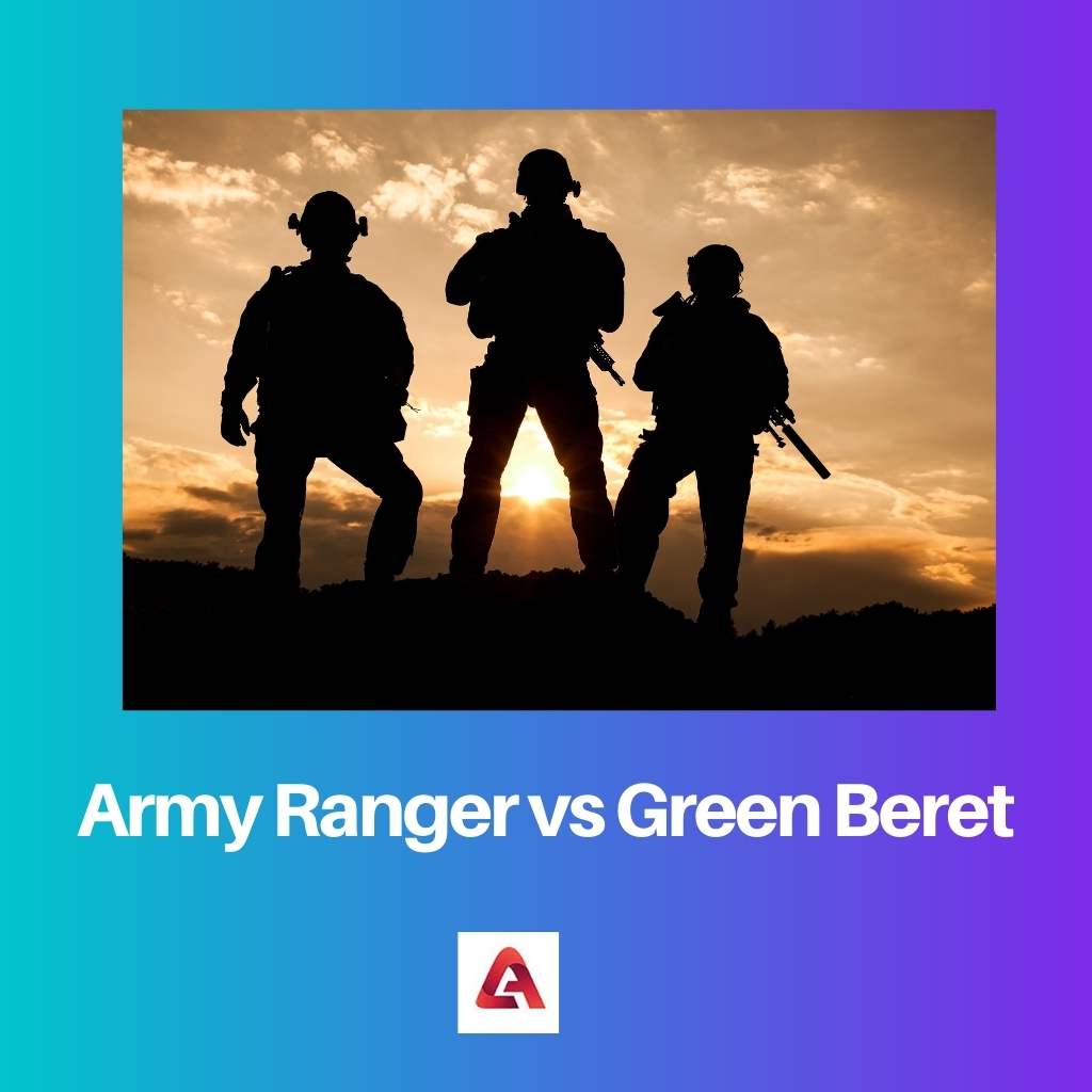 Ranger de l'armée contre béret vert
