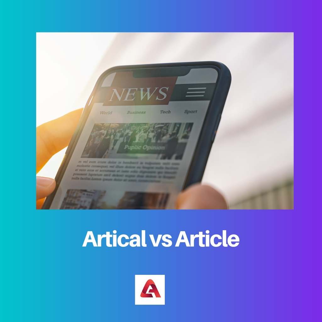 Artical vs Article