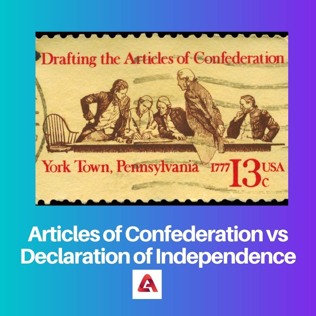 Artículos de Confederación vs Declaración de Independencia