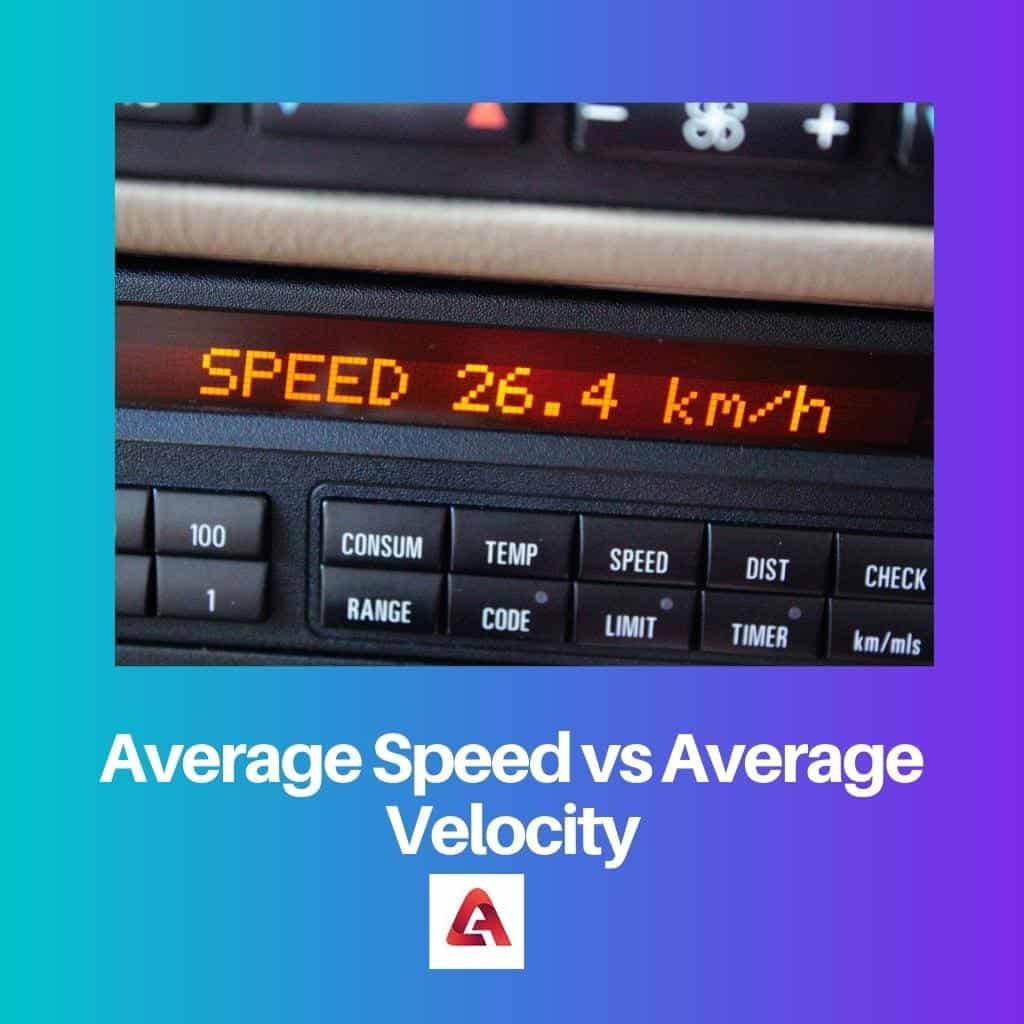 Difference Between Average Speed And Constant Velocity