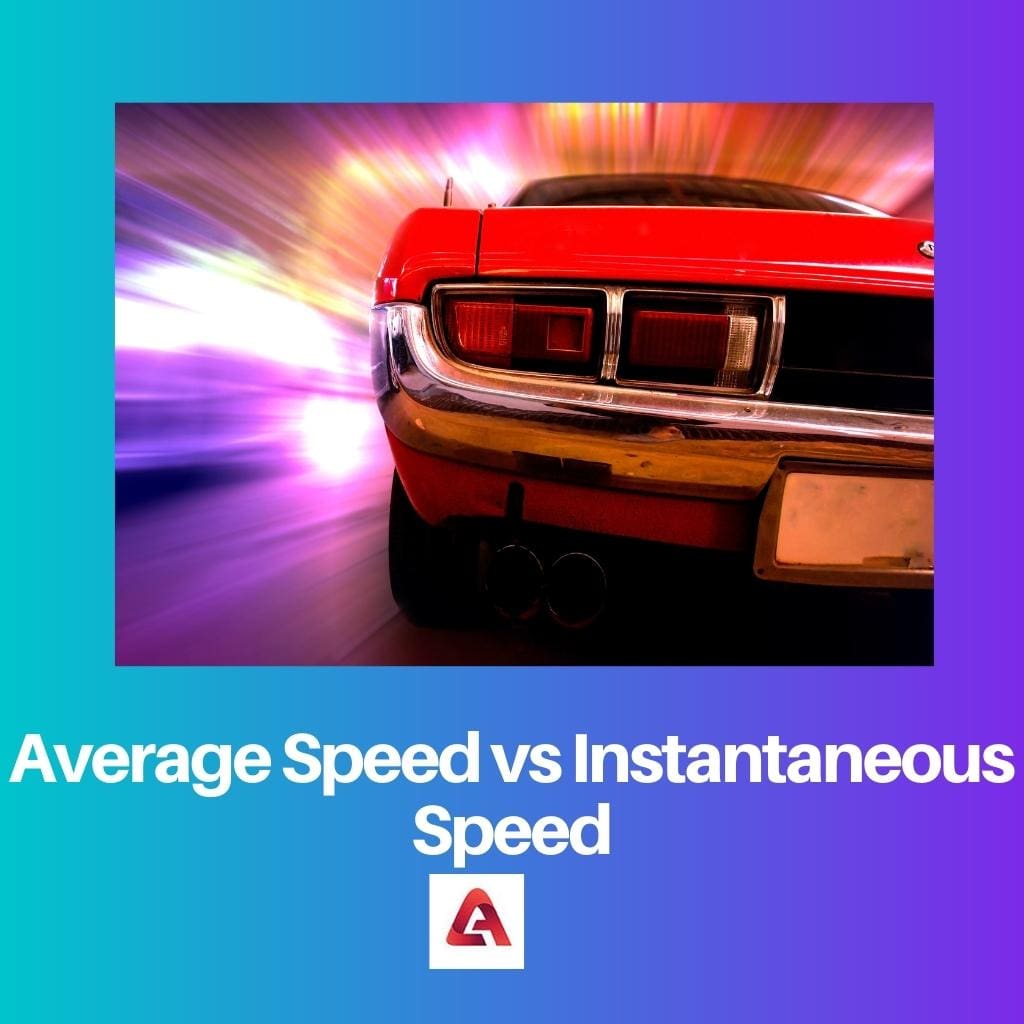 Vitesse moyenne vs vitesse instantanée