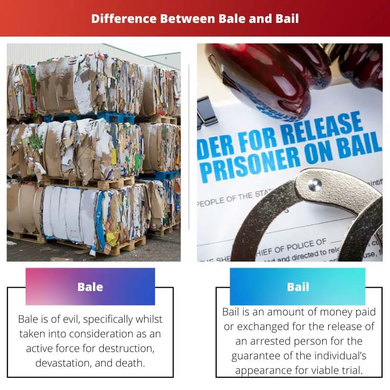 Bale vs Bail – Sự khác biệt giữa Bale và Bail