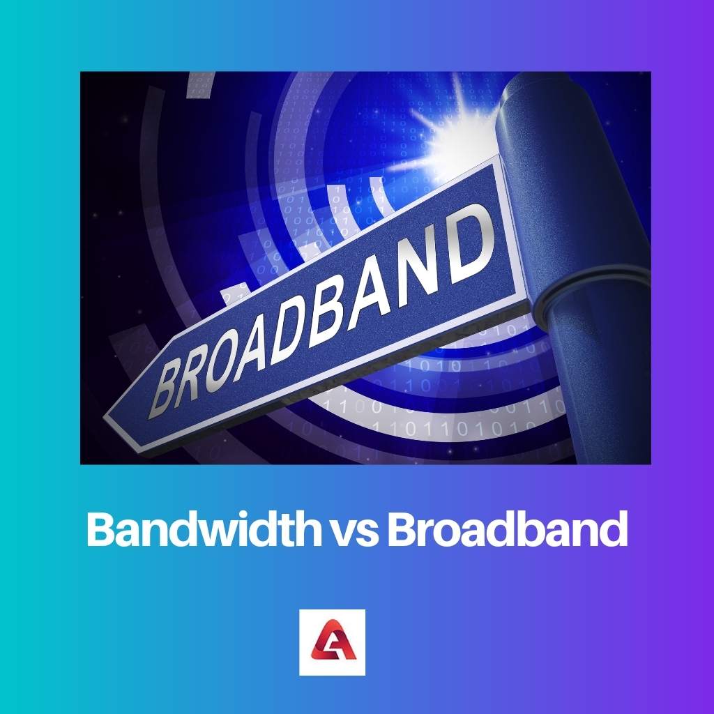 Largura de banda vs banda larga