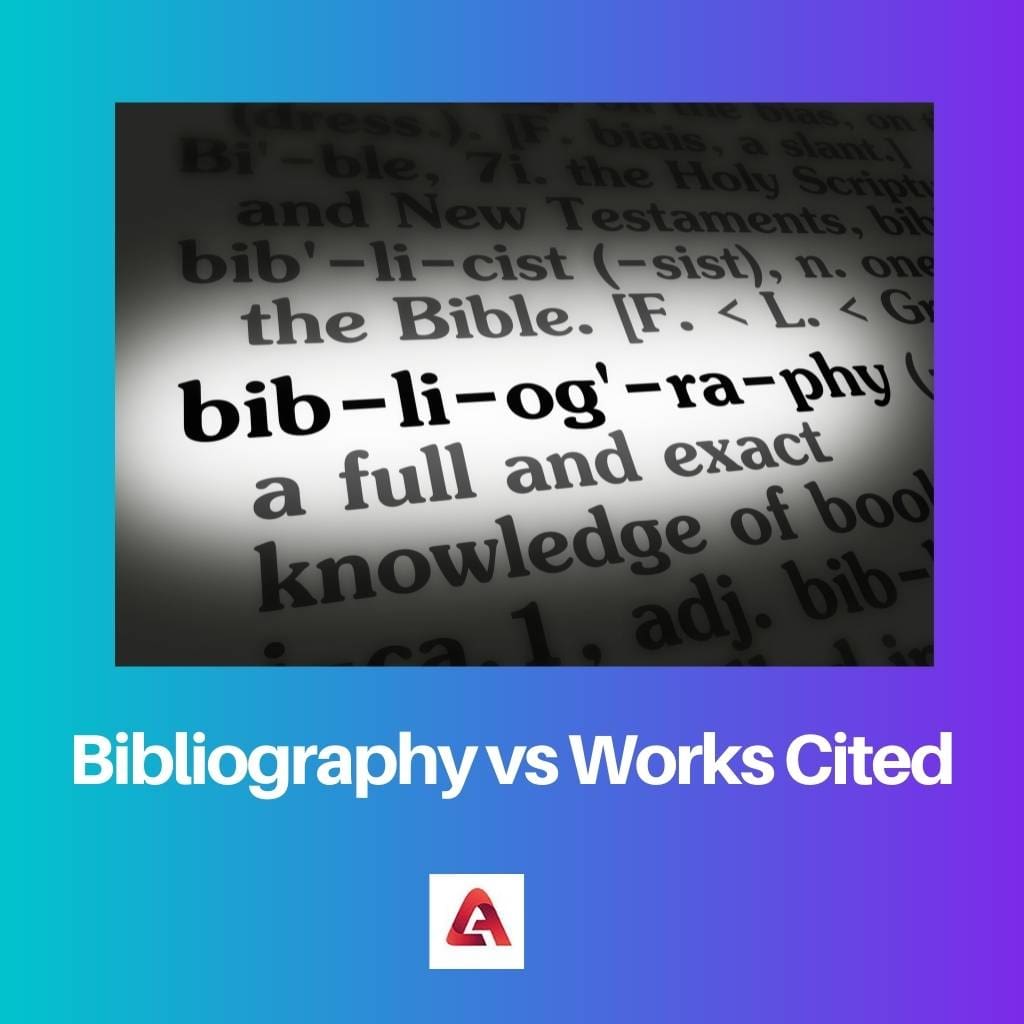 Bibliography vs Works Cited
