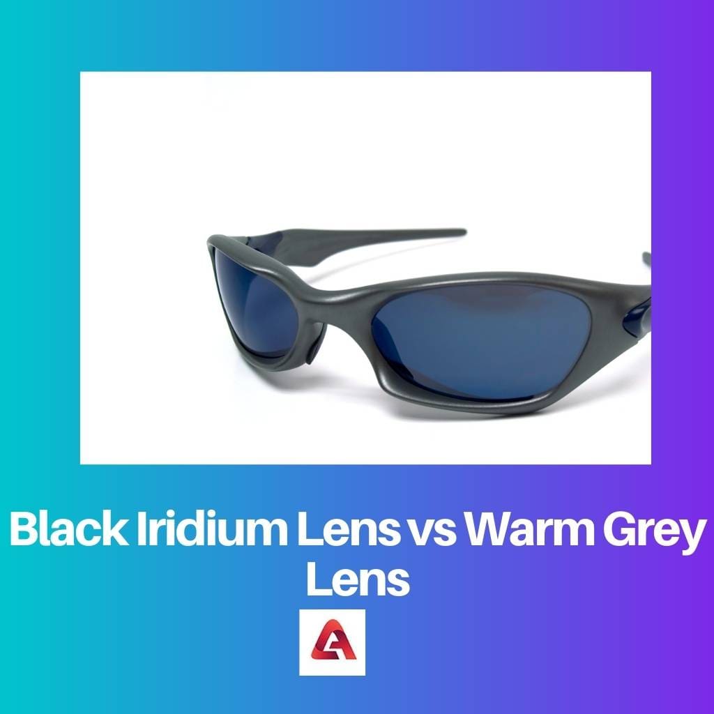 Lentille Iridium noire vs lentille gris chaud
