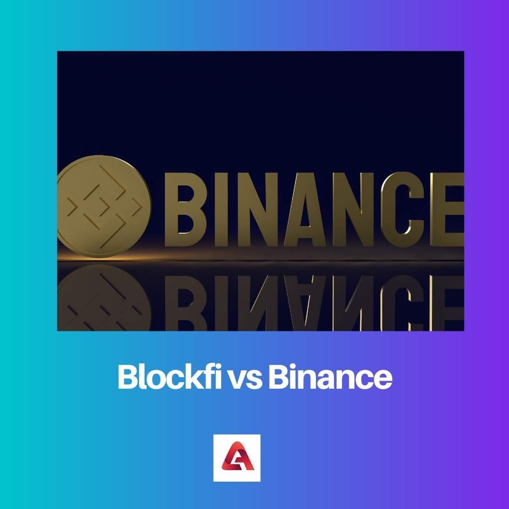 Blockfi pret Binance