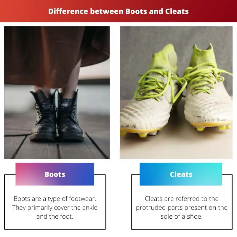 बूट बनाम क्लिट्स - क्या अलग है